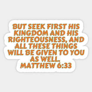 Bible Verse Matthew 6:33 Sticker